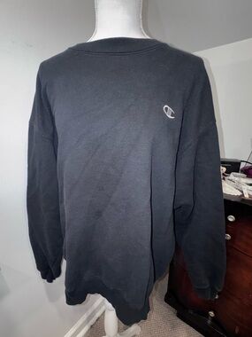 Champion Black Sweatshirt with Small Embroidered Logo